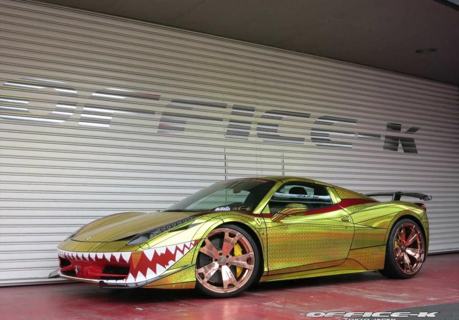  Ferrari 458 Spider Golden Shark by Office-K 2014 года  (фото 2 из 16)